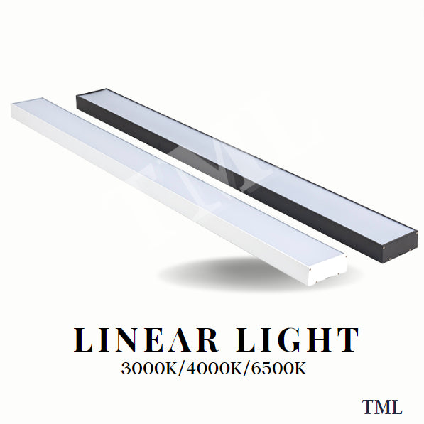 Premium Black White Linear Light Pendant and Surface Mount Type TML