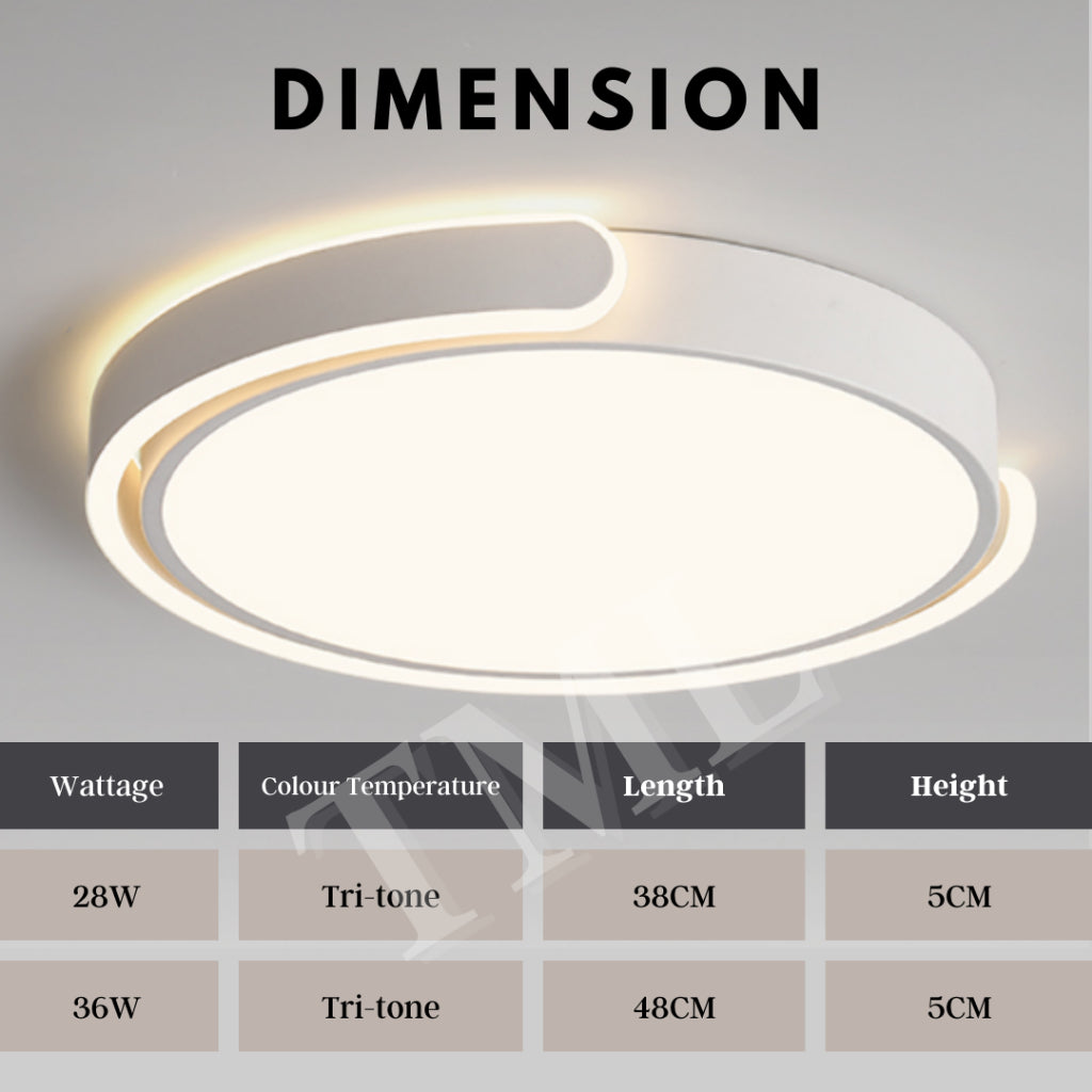 Premium LUX Aurora Ceiling Light with Side Luminance Bedroom Living Room Kitchen