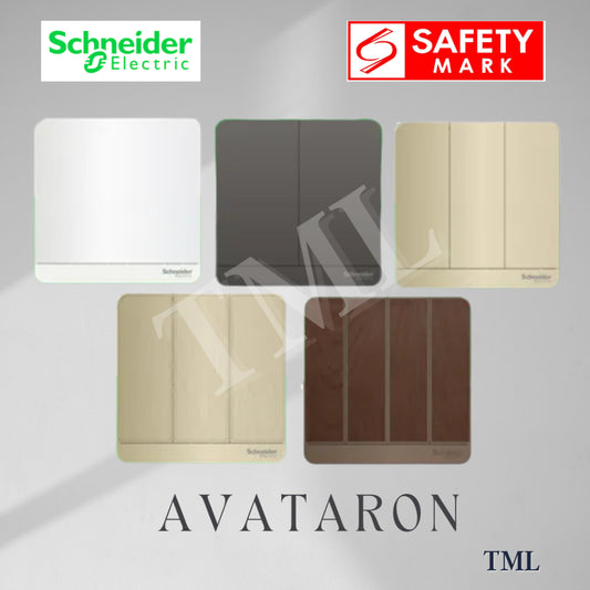 [SG Seller] Schneider AvatarON 1Gang 2Gang 3Gang 4Gang 16AX Switch White Dark Grey Dark Wood Wine Gold Hairline Gold