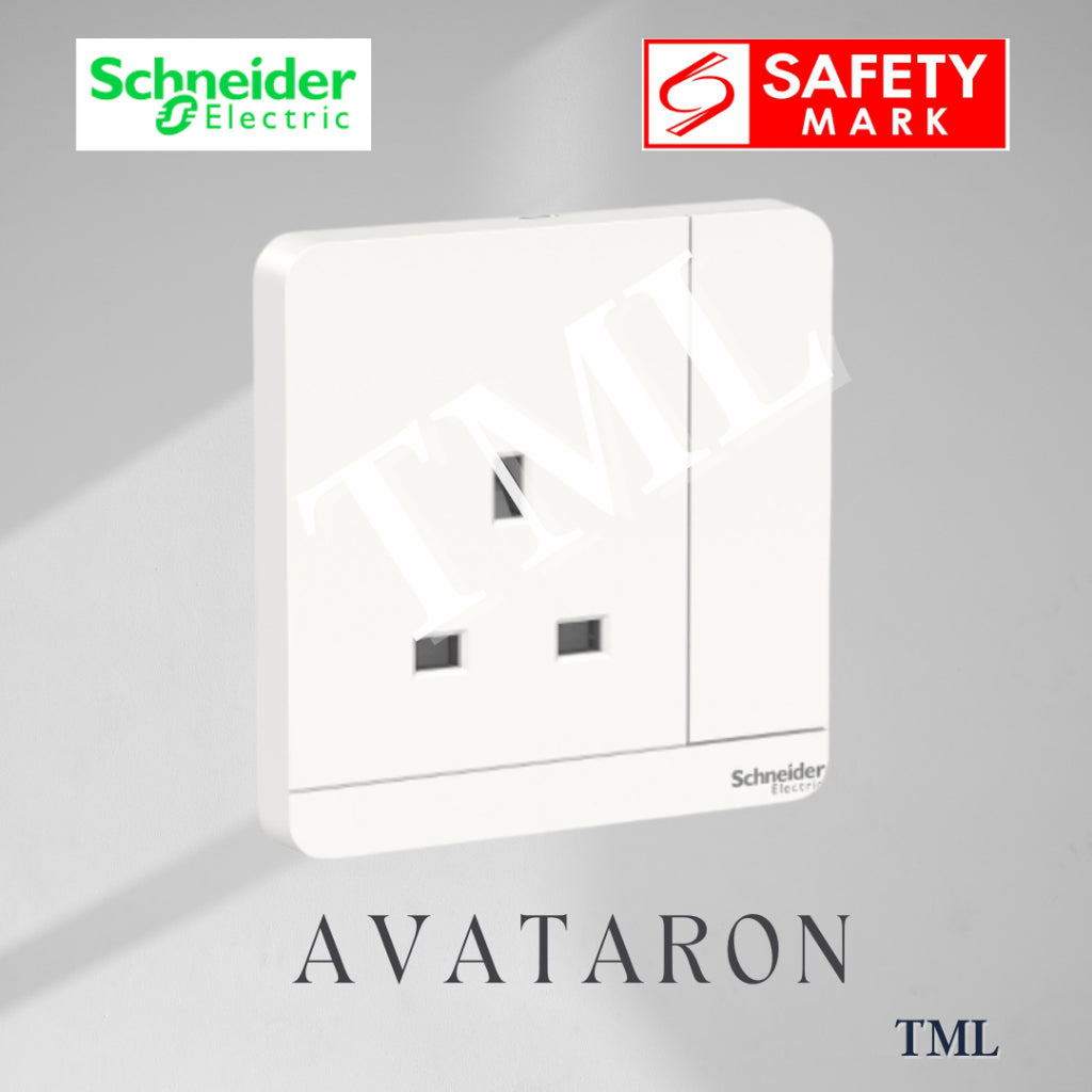 [SG Seller] Schneider AvatarON Single Socket 13A Wall Plug White Dark Grey Dark Wood Wine Gold Hairline Gold