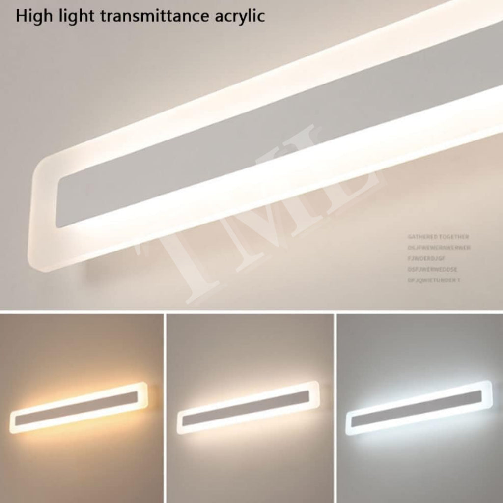 Linear Rectangular Panel Light 13W Tritone Corridor Wall Light TML