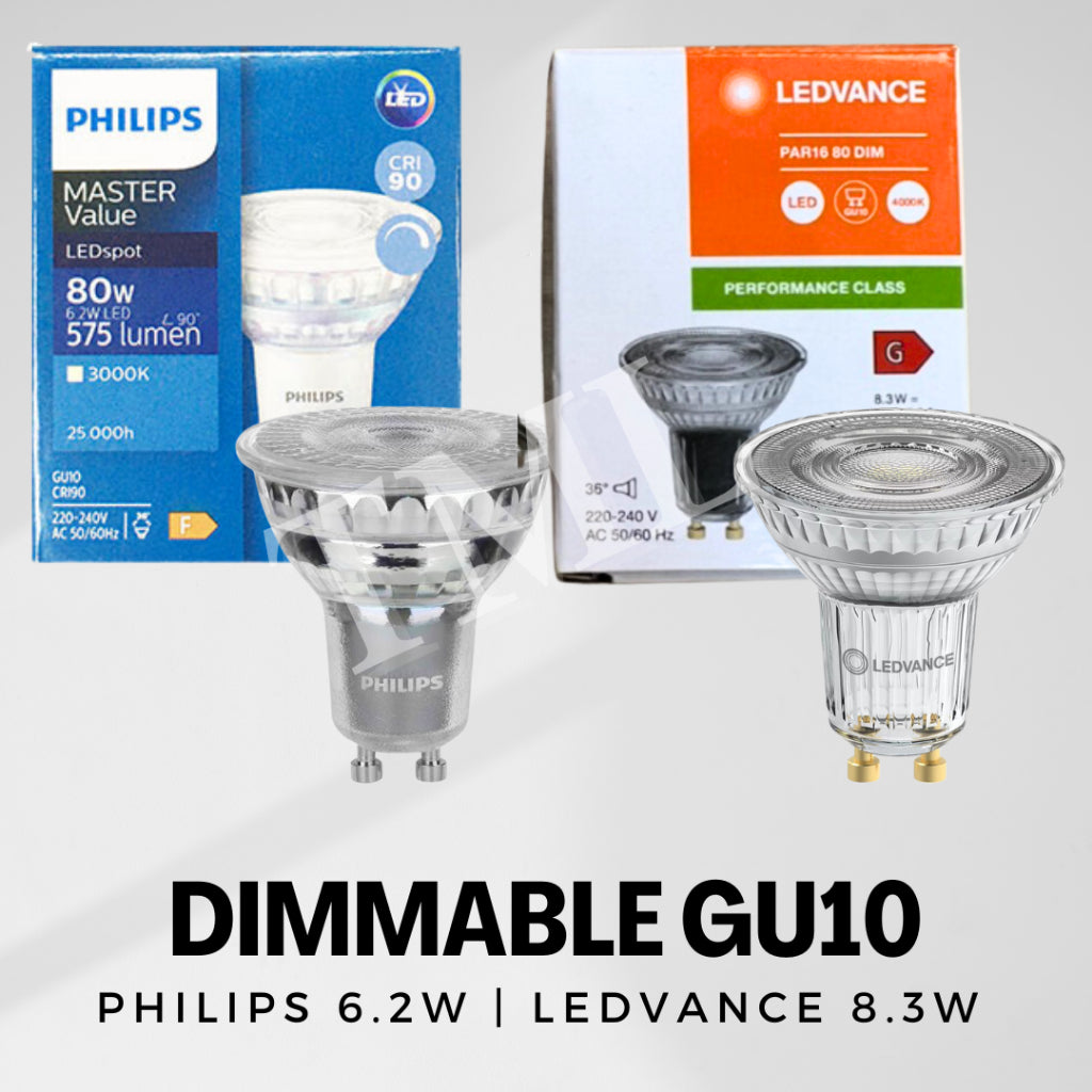 Philips Dimmable GU10 6.2W Ledvance Dimmable GU10 8.3W Warm White Cool White TML