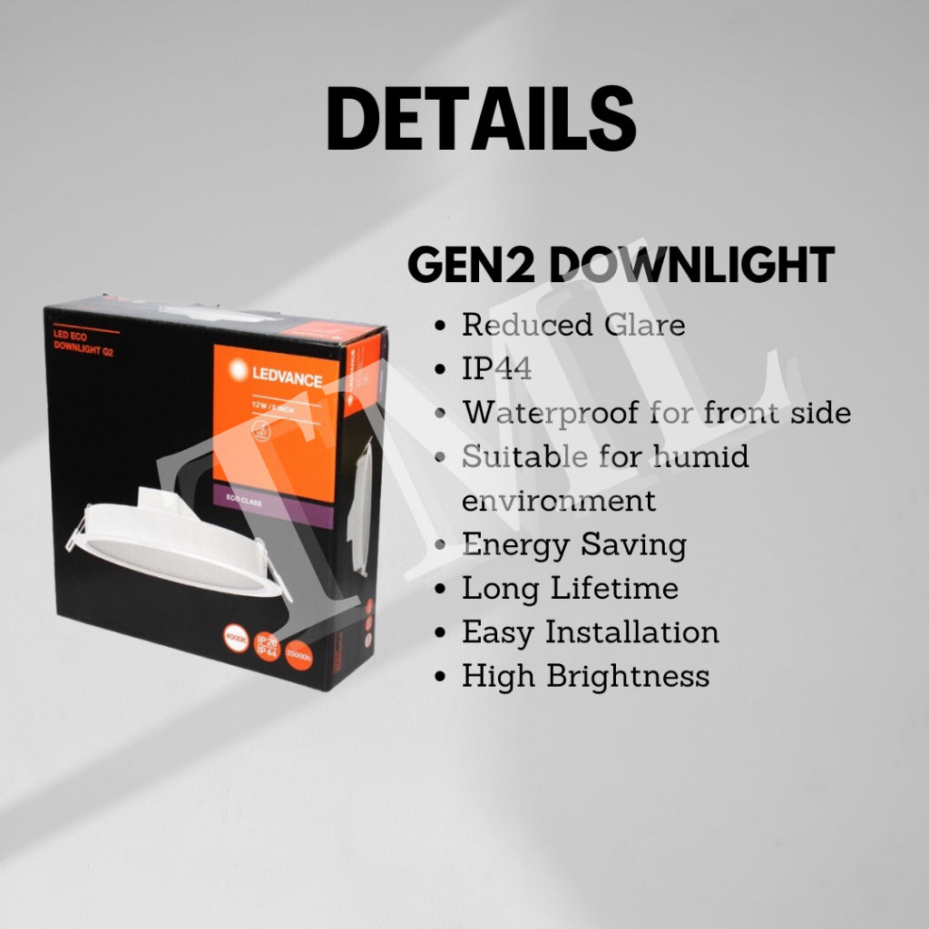 LEDVANCE Premium Led downlight 8W 12W 18W 24W 4" 5" 6" 8" ECO Gen 2