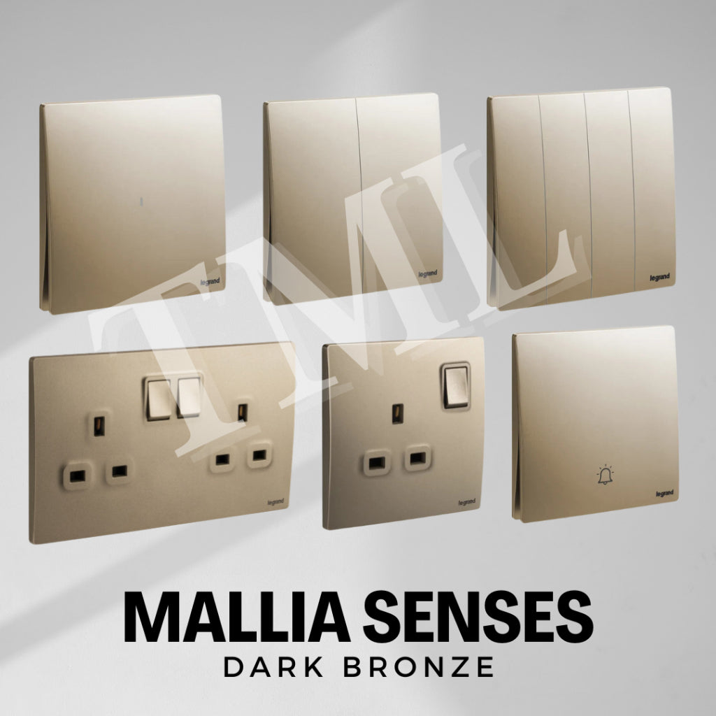 Legrand Mallia Senses Switch Socket Designer Dark Bronze TML