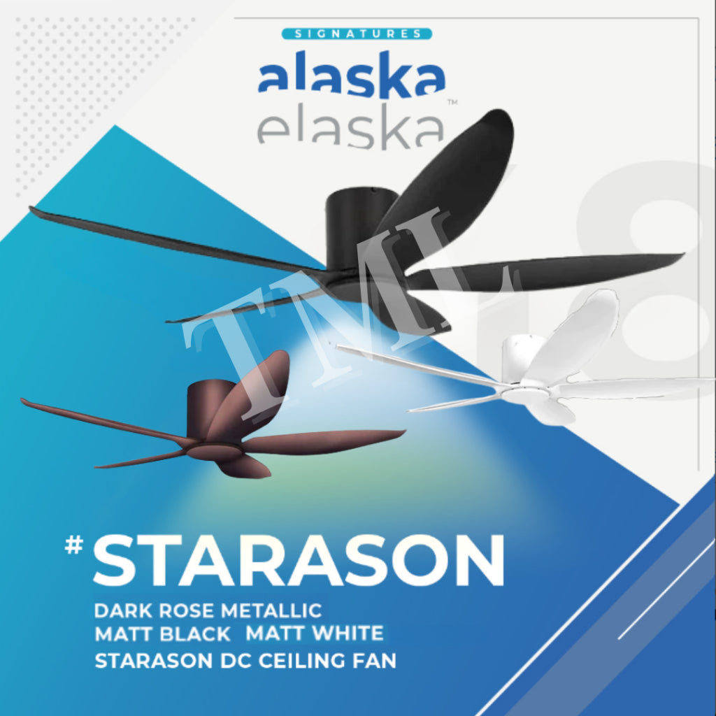 ALASKA STARASON DC Ceiling Fan 5 Blades with optional LED Light 48"/56"