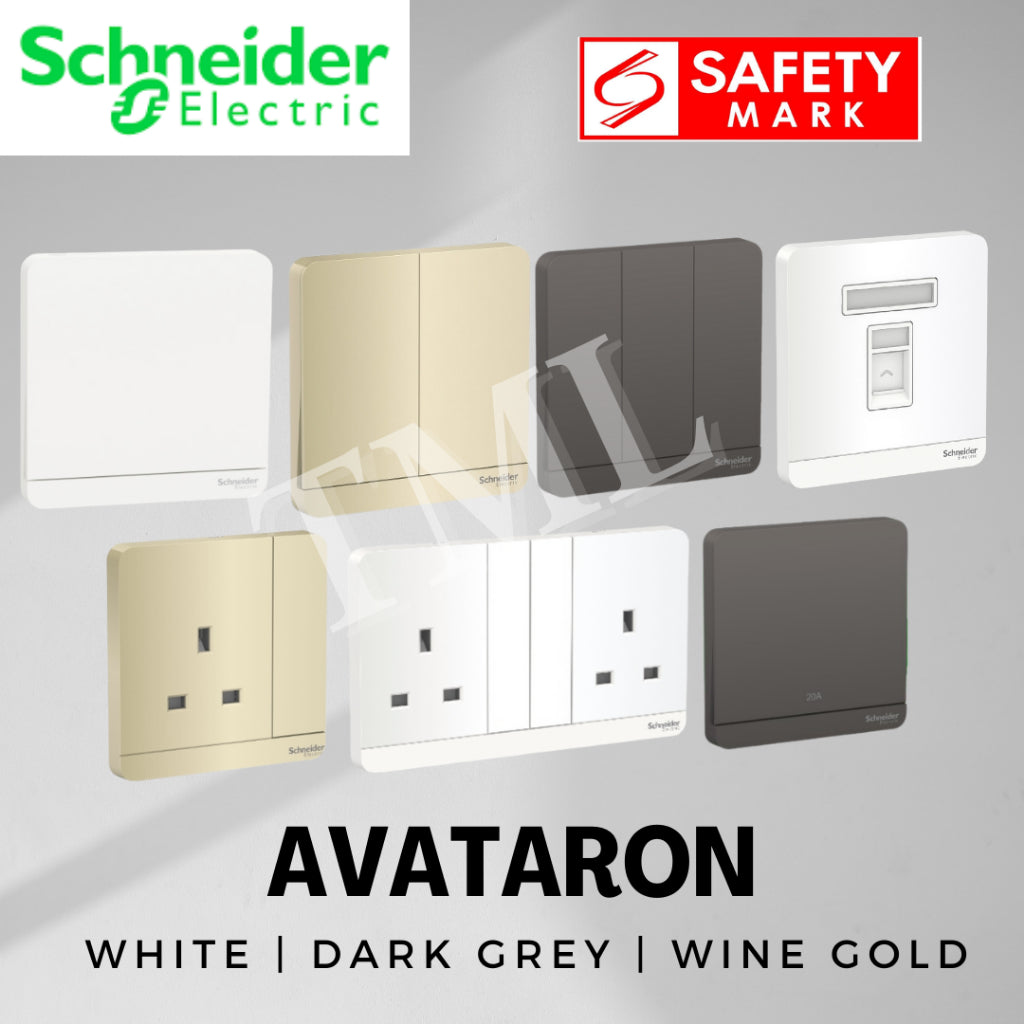 Schneider Electric AvatarOn Switch Socket Wine Gold, Dark Grey, White Avatar On TML