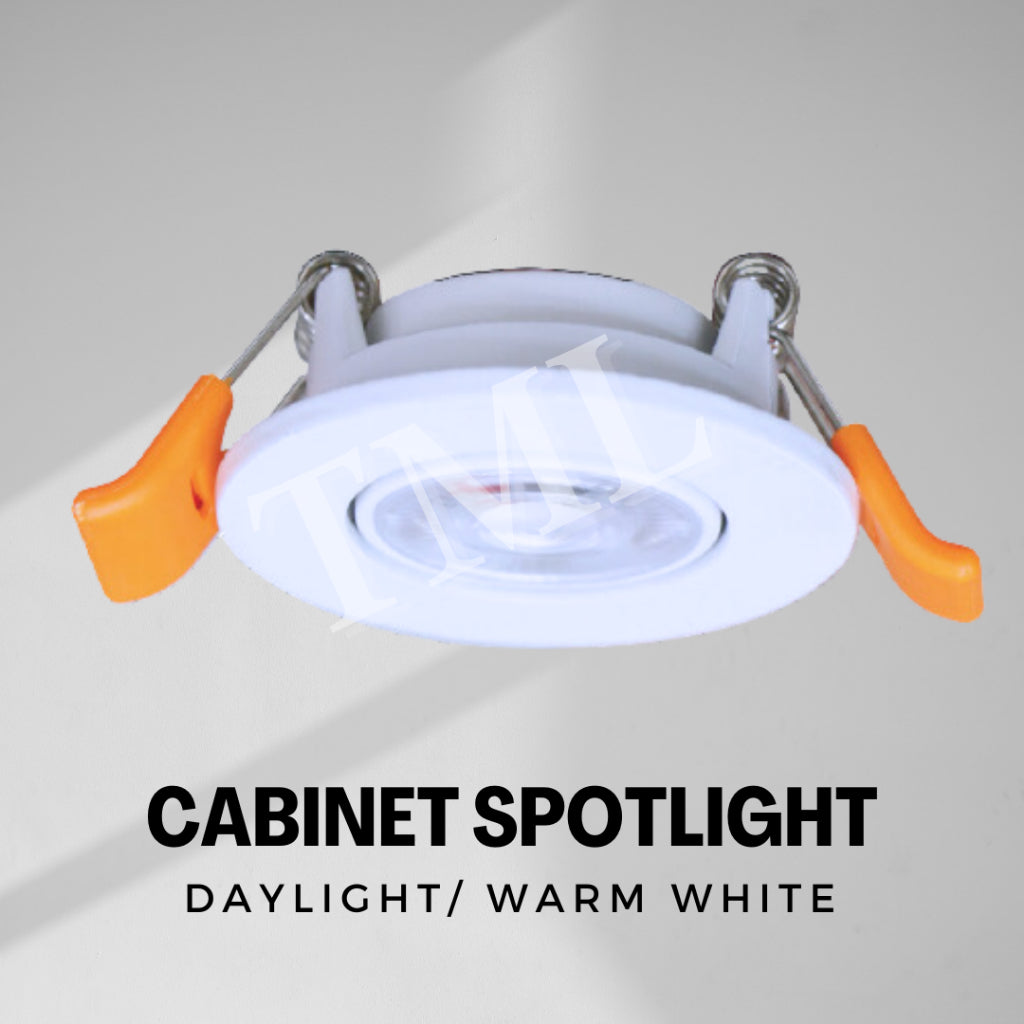 Mini Cabinet Display Shelving Wardrobe recessed spotlight for low height space 3W Daylight Warm White