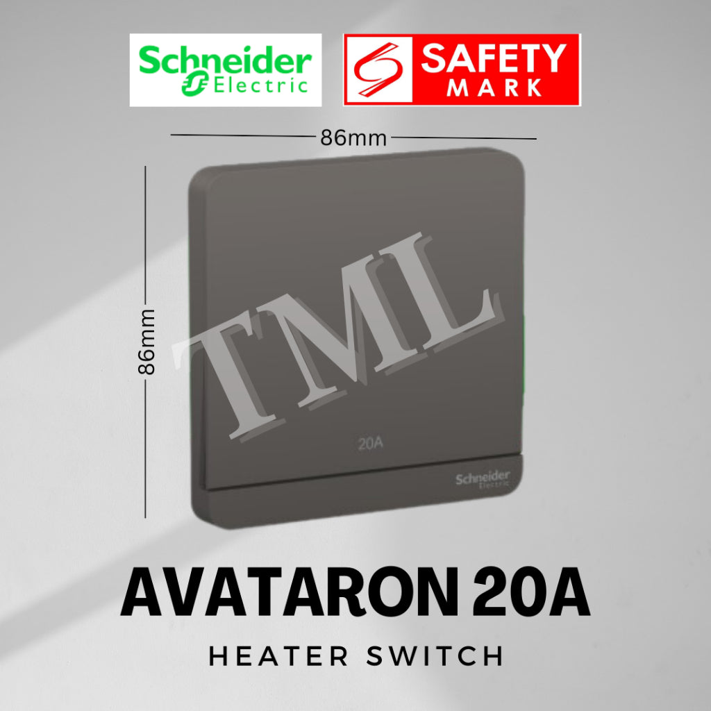 [SG Seller] Schneider AvatarON 20A DP Heater Switch White Dark Grey Dark Wood Wine Gold Hairline Gold