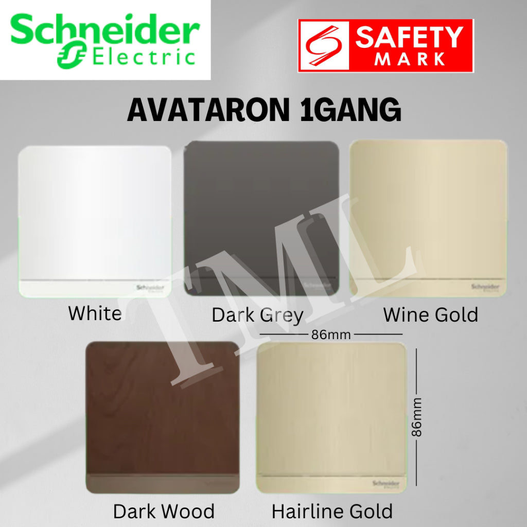 Schneider Electric AvatarOn Switch Socket Wine Gold, Dark Grey, White Avatar On TML