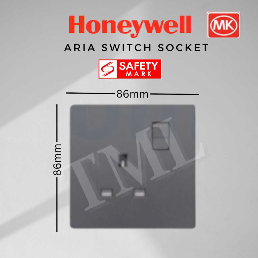 [Safety Mark] Honeywell MK Aria Switch and Socket Black White Grey Rose Gold