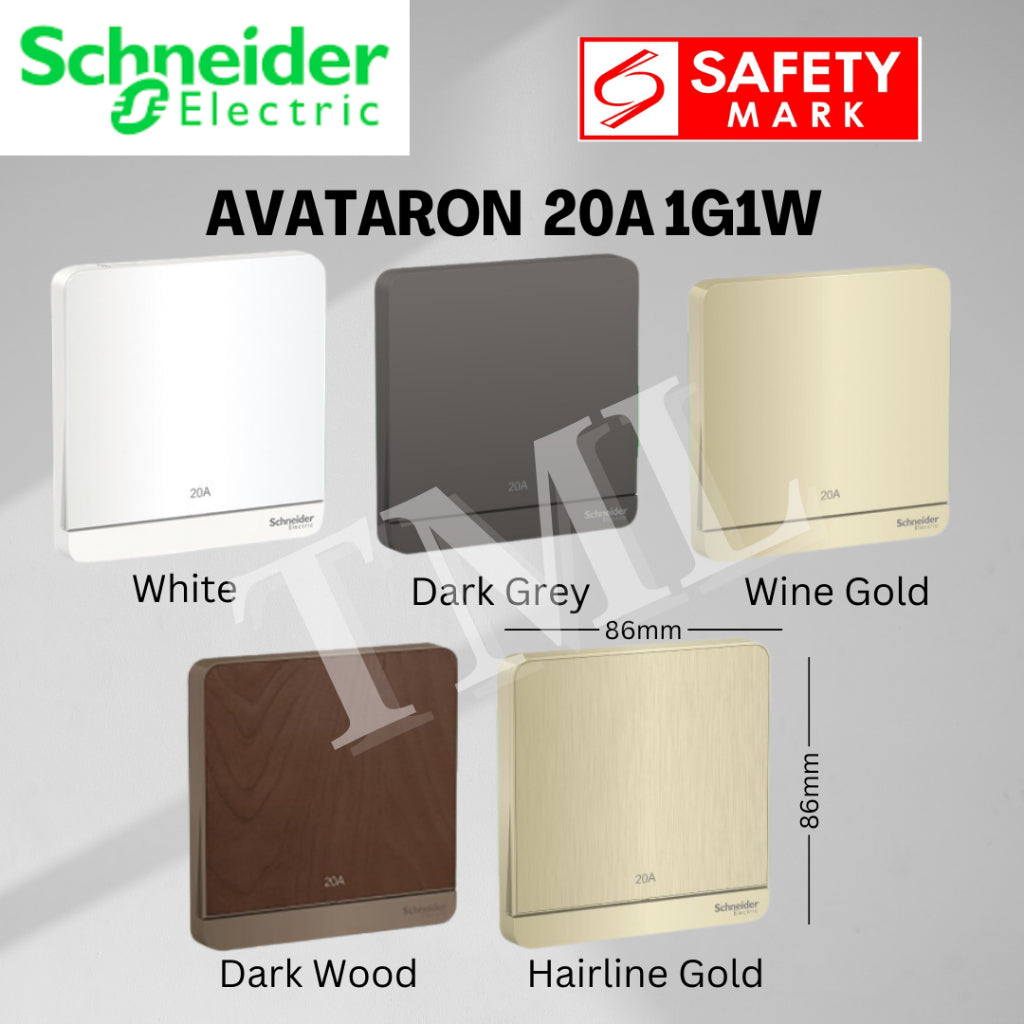 Schneider Electric AvatarOn Switch Socket Wine Gold, Dark Grey, White Avatar On TML