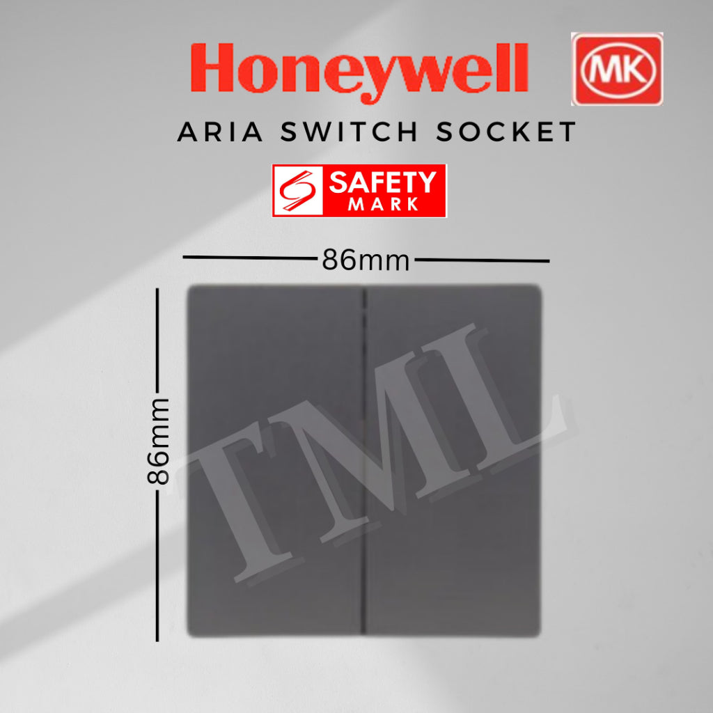 [Safety Mark] Honeywell MK Aria Switch and Socket Black White Grey Rose Gold