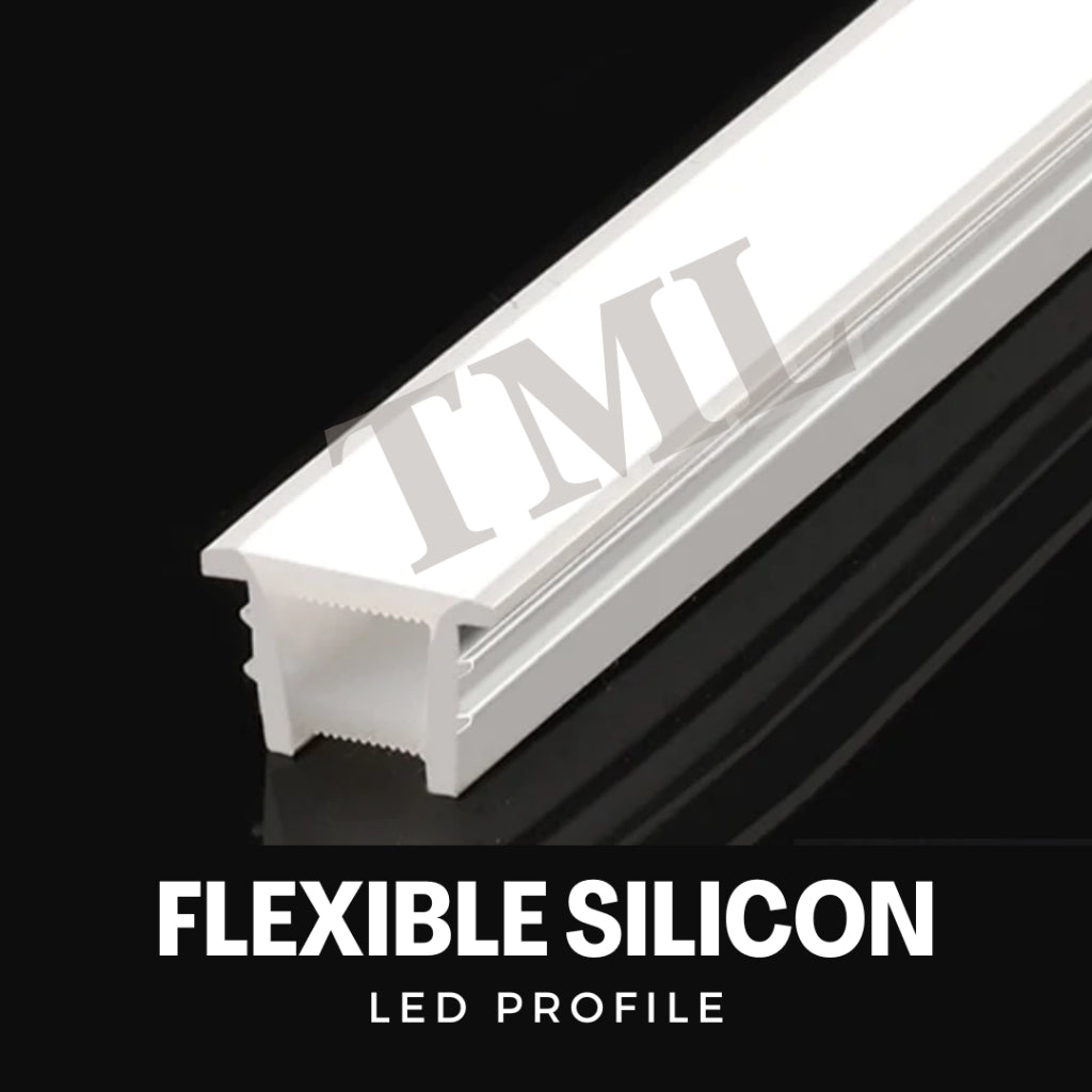 Flexible Silicon LED Strip Light Diffuser Channel LED Profile 1meter Recessed Type