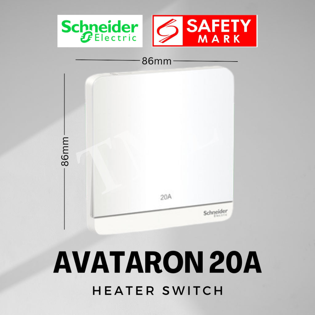 [SG Seller] Schneider AvatarON 20A DP Heater Switch White Dark Grey Dark Wood Wine Gold Hairline Gold