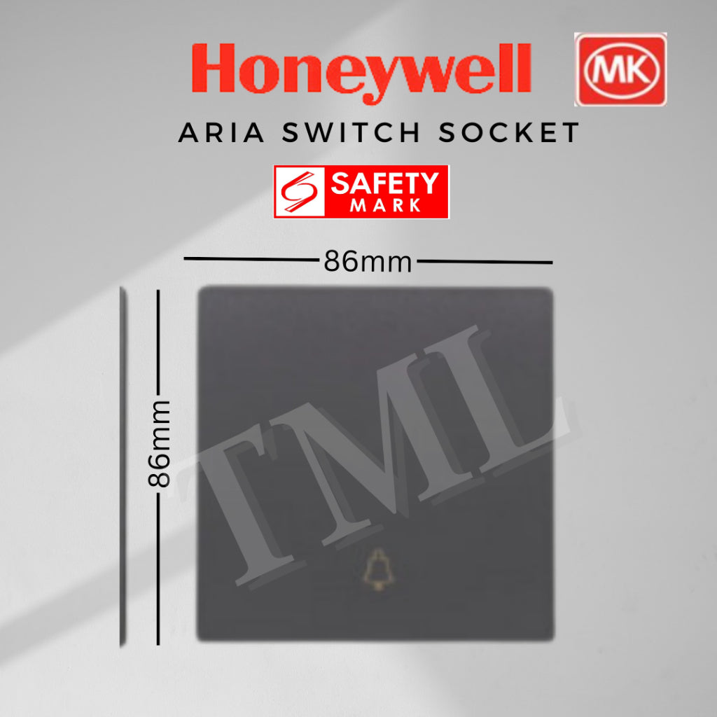 [Safety Mark] Honeywell MK Aria Switch and Socket Black White Grey Rose Gold