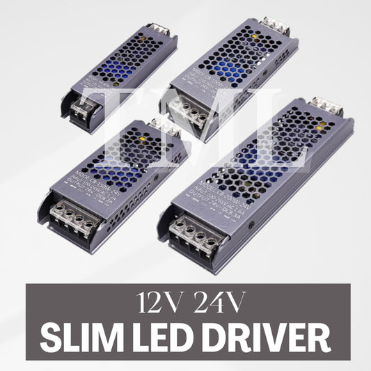 Slim 12V 24V LED driver Power supply for LED strip light 5A 8.5A 12.5A 16.5A 60W 100W 150W 200W  300W