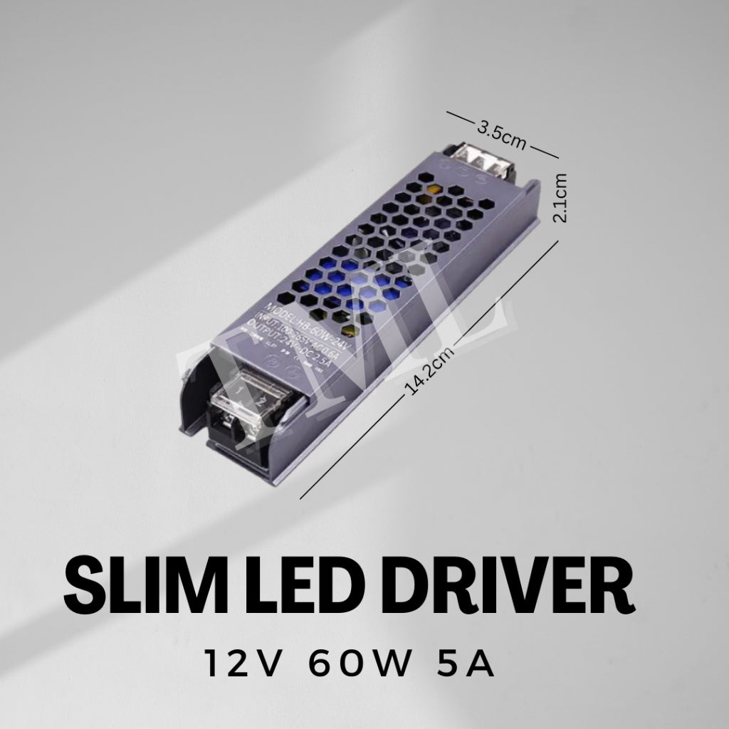 Slim 12V 24V LED driver Power supply for LED strip light 5A 8.5A 12.5A 16.5A 60W 100W 150W 200W  300W