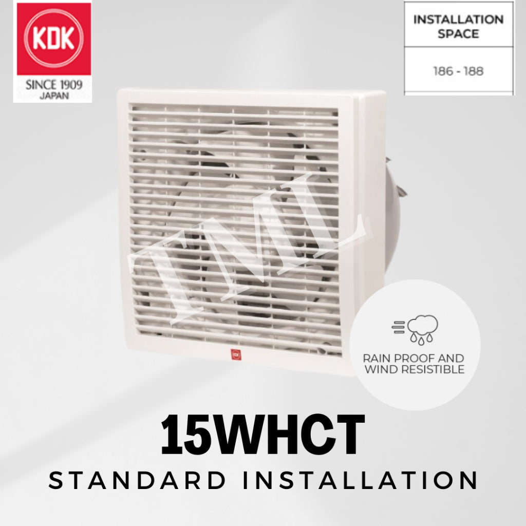 Installation KDK 15WHCT 20WHCT Exhaust Fan Ventilation Fan Ventilating Install TML