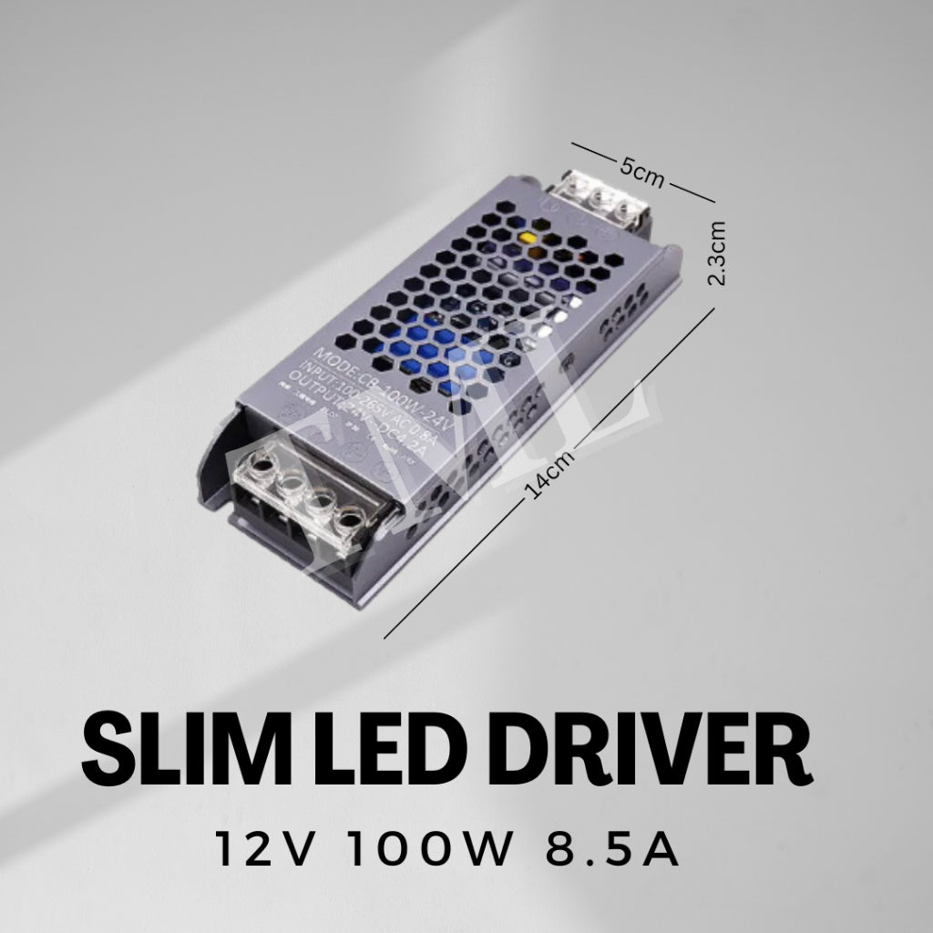 Slim 12V 24V LED driver Power supply for LED strip light 5A 8.5A 12.5A 16.5A 60W 100W 150W 200W  300W