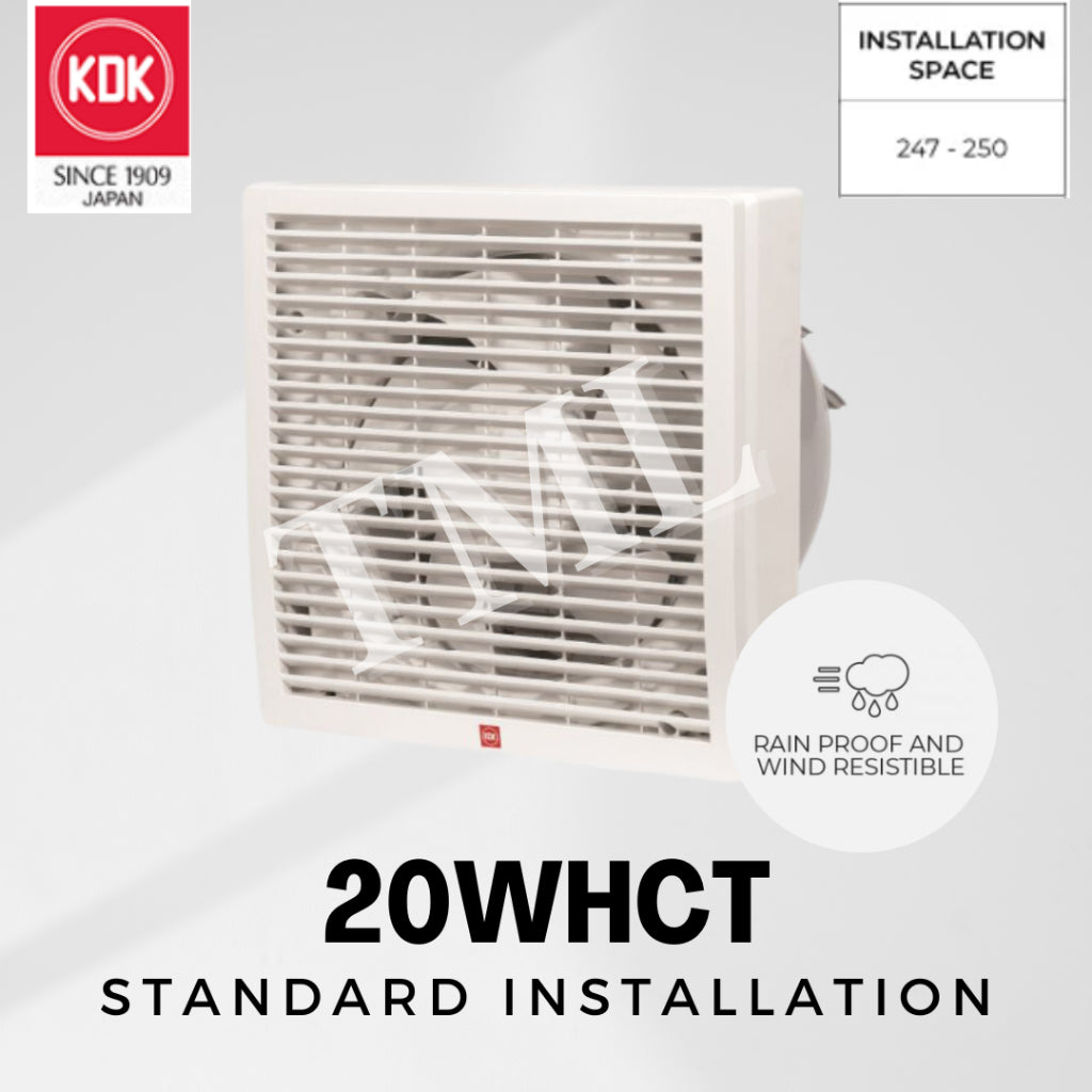 Installation KDK 15WHCT 20WHCT Exhaust Fan Ventilation Fan Ventilating Install TML